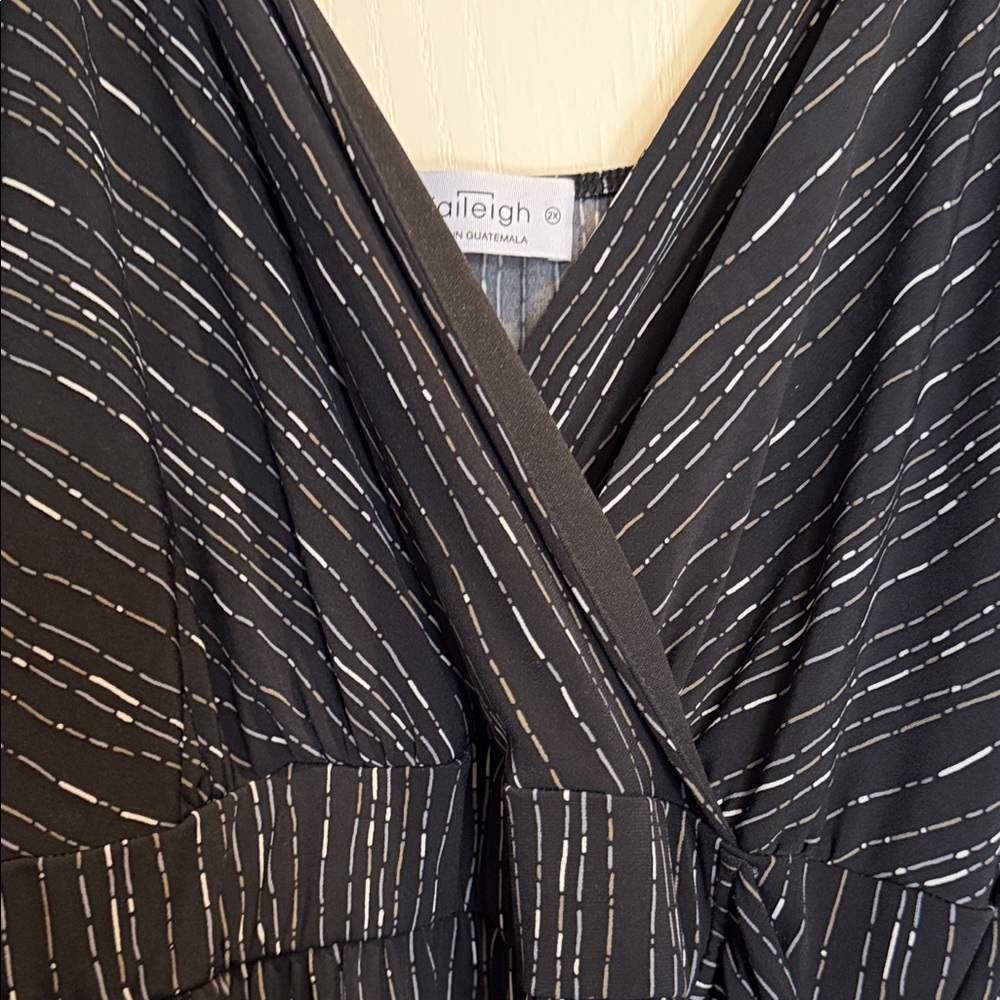 Black and White Striped Jumpsuit